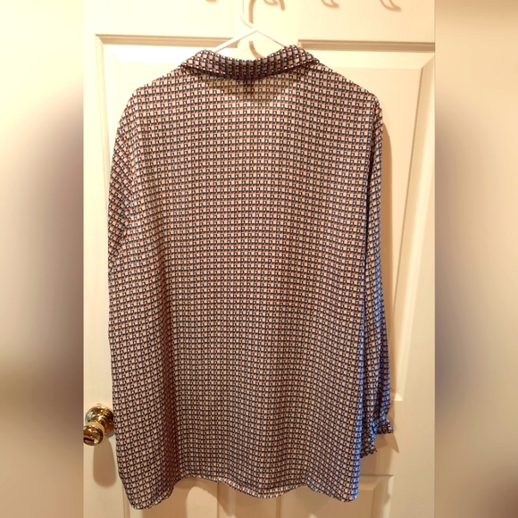 Roz&Ali Multicolored Button Down Lightweight Polyester Blouse size 3X - Picture 4 of 11